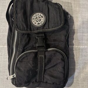 Vintage Dover Kids Mini Backpack Black Nylon Y2K Crossbody Bag – Heavy Wear